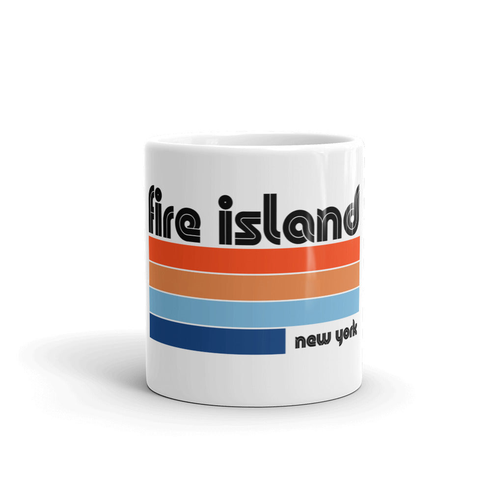 Vintage Fire Island Mug in White